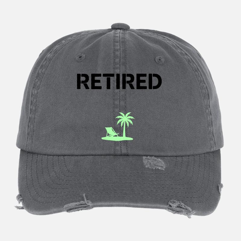 Pension retraite Palm Tree Beach Casquette vintage effet usé Flexfit