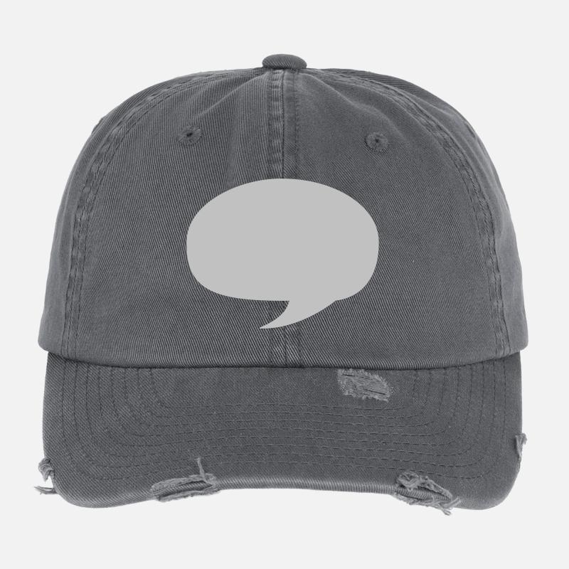 Sprechblase - Flexfit Vintage Destroyed Cap - Dunkelgrau
