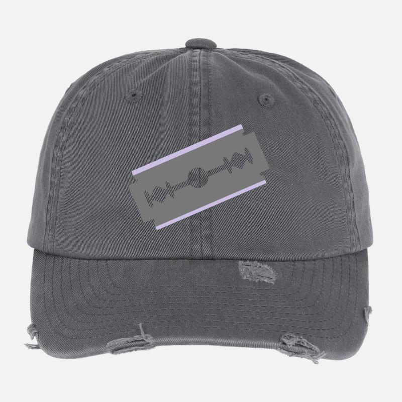Cut razor blade cut cut 2c Flexfit Vintage Destroyed Cap