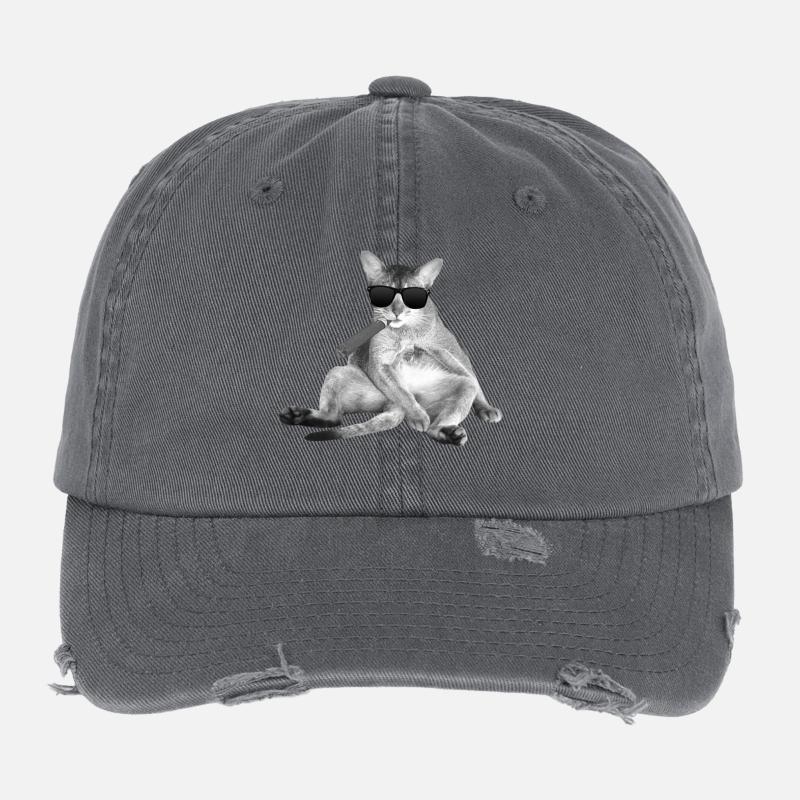 Chat mafia chat chats chat propriétaire cadeau Casquette vintage effet usé Flexfit