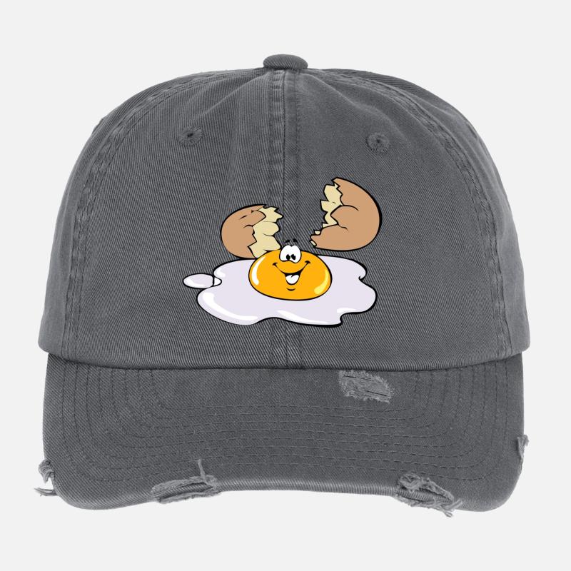 Fried Egg Egg Flexfit Vintage Destroyed Cap