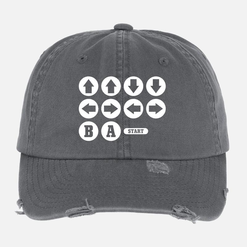 Cheat Code Video Game Flexfit Vintage Destroyed Cap