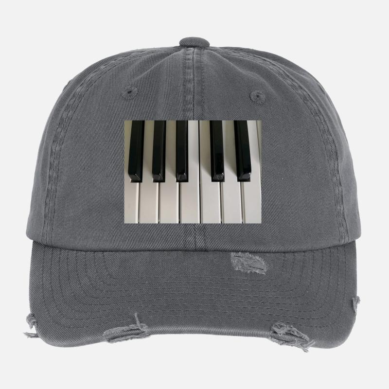 Klaviertasten Flexfit Vintage Destroyed Cap