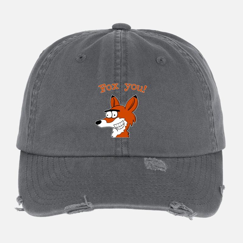 Fox vous! Casquette vintage effet usé Flexfit