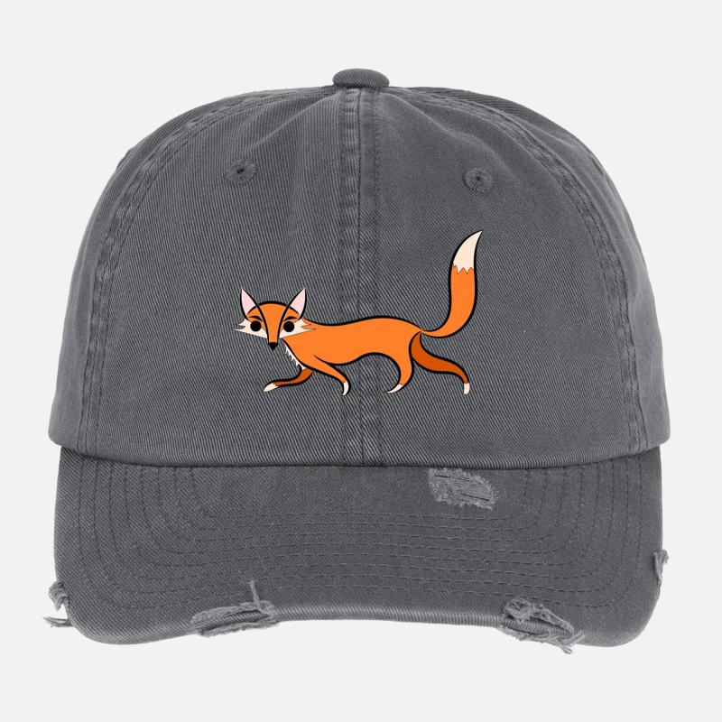 räv Illustration Flexfit vintage keps med sliten look