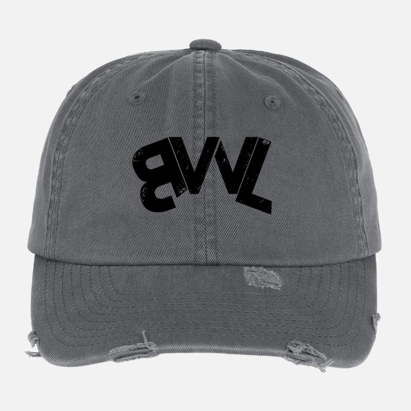 BWL Logo Black Flexfit Vintage Destroyed Cap