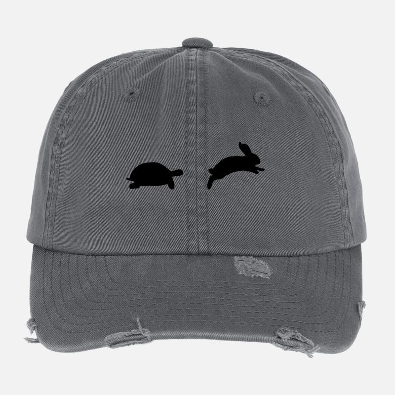 Schildkröte und Hase Flexfit Vintage Destroyed Cap