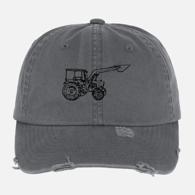 tracteur Casquette vintage effet usé Flexfit