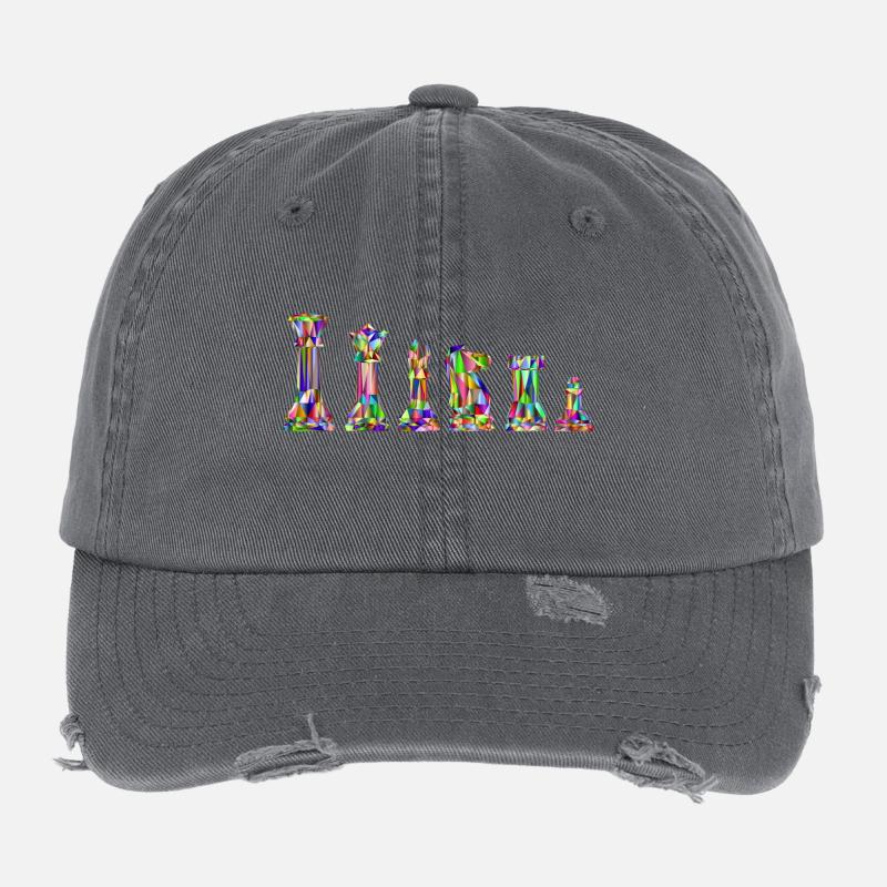 échecs Casquette vintage effet usé Flexfit
