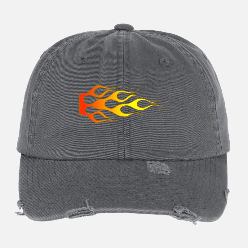 Flammes Casquette vintage effet usé Flexfit
