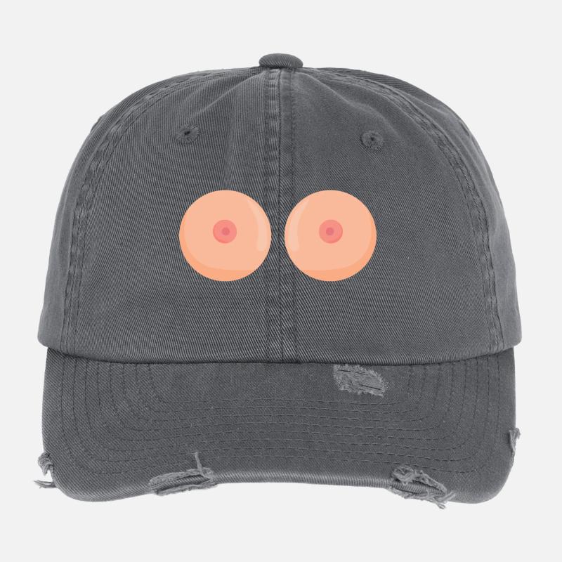 Seins seins drôle Trash Casquette vintage effet usé Flexfit
