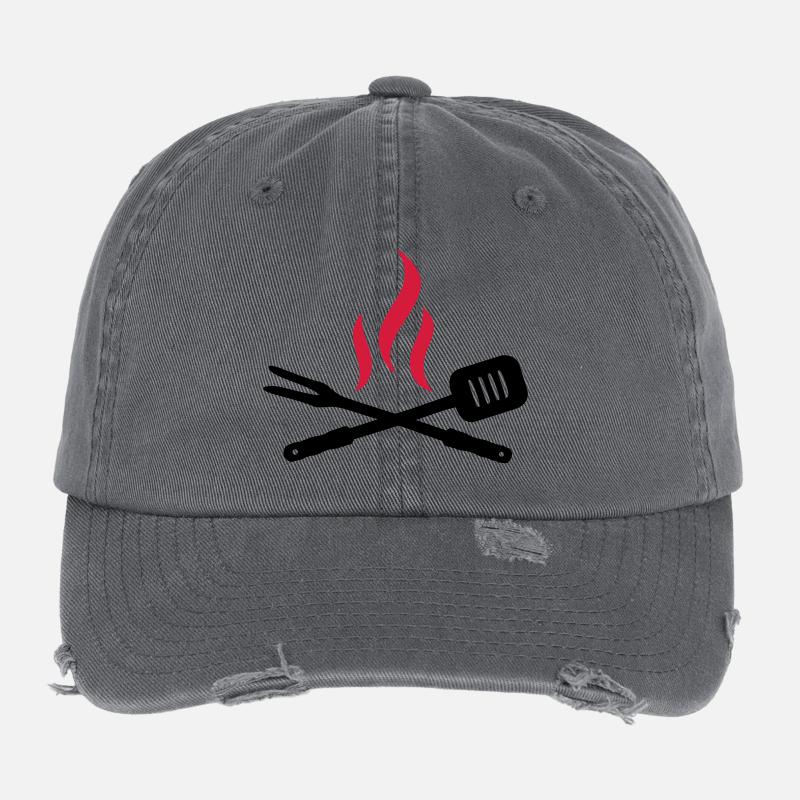 BBQ Flexfit Vintage Destroyed Cap