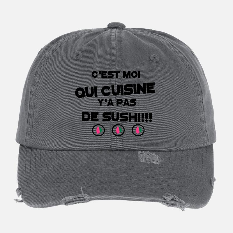 y'a pas de sushi 5 Casquette vintage effet usé Flexfit