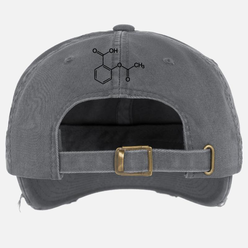 Ethanol Alcohol Molecule Flexfit Vintage Destroyed Cap