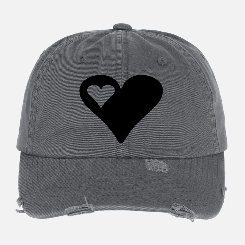 heart Flexfit Vintage Destroyed Cap