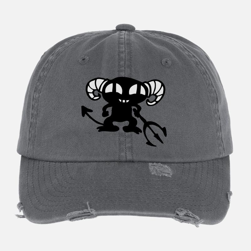 devil Flexfit Vintage Destroyed Cap