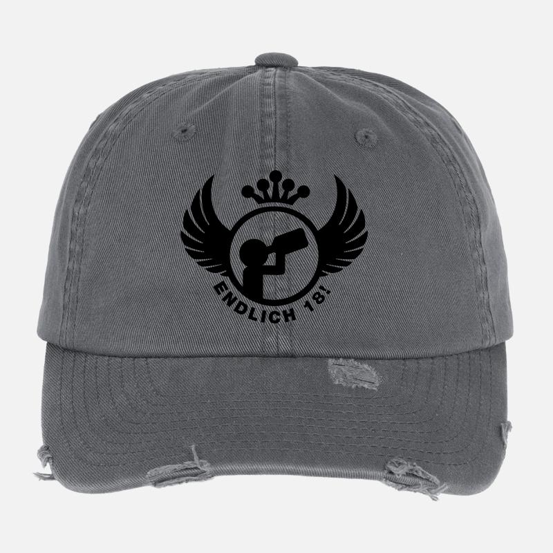 Endlich 18! Design Flexfit Vintage Destroyed Cap