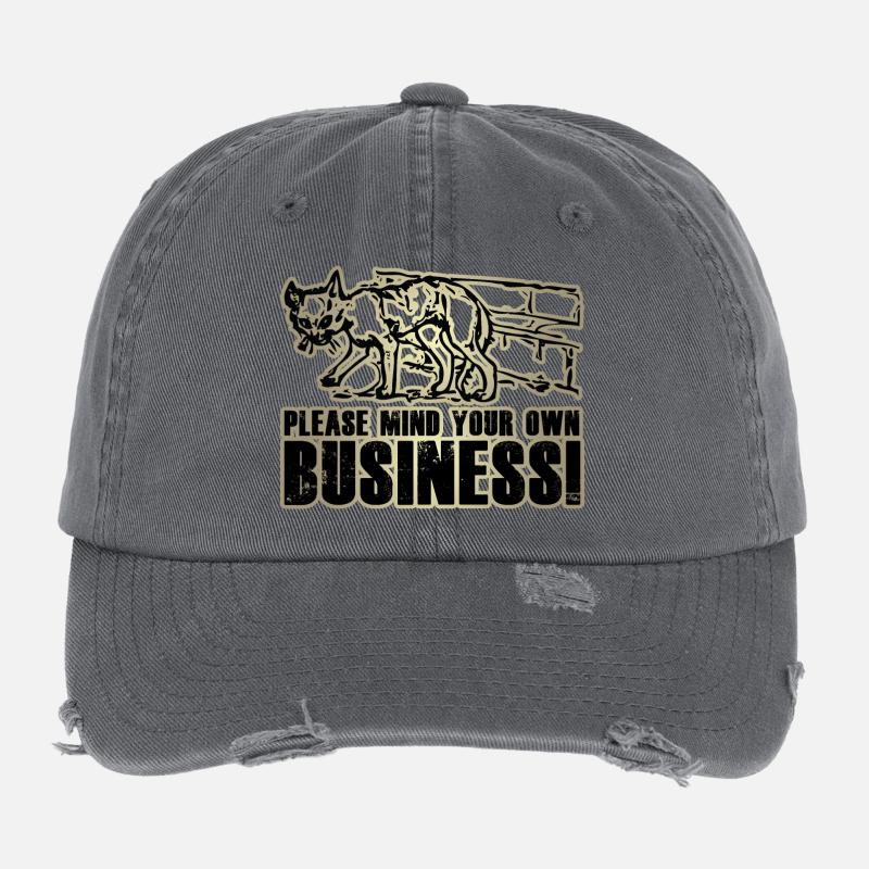 Please mind your own Business! Flexfit Vintage Destroyed Cap