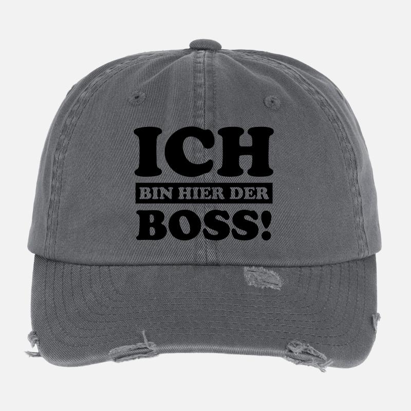 ich_bin_hier_der_boss Casquette vintage effet usé Flexfit