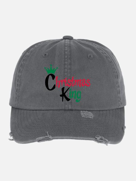 Noël - Casquette vintage effet usé Flexfit - charbon - Devant