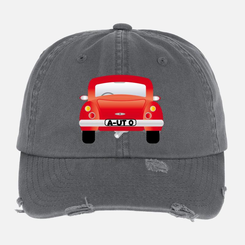 Car (rear view) Flexfit Vintage Destroyed Cap