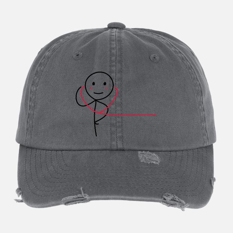 Together Forever (Motiv 2 von 2) (Boy) - Flexfit Vintage Destroyed Cap - Dunkelgrau