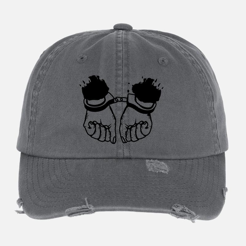 Les mains et les menottes Casquette vintage effet usé Flexfit