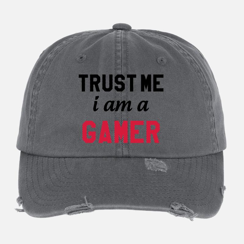Gamer / Gaming Casquette vintage effet usé Flexfit