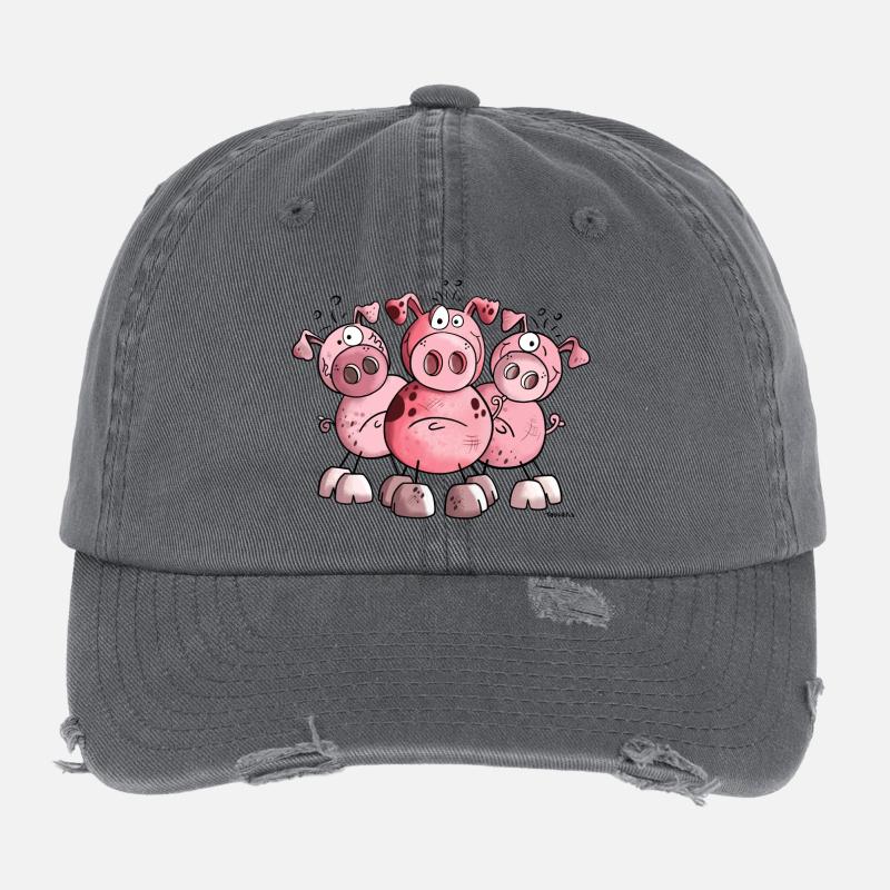 Schweine Trio Flexfit Vintage Destroyed Cap