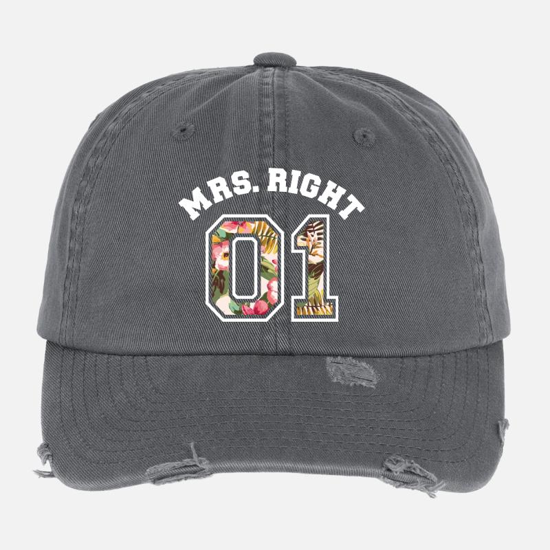 Mrs Right 01 Flexfit Vintage Destroyed Cap
