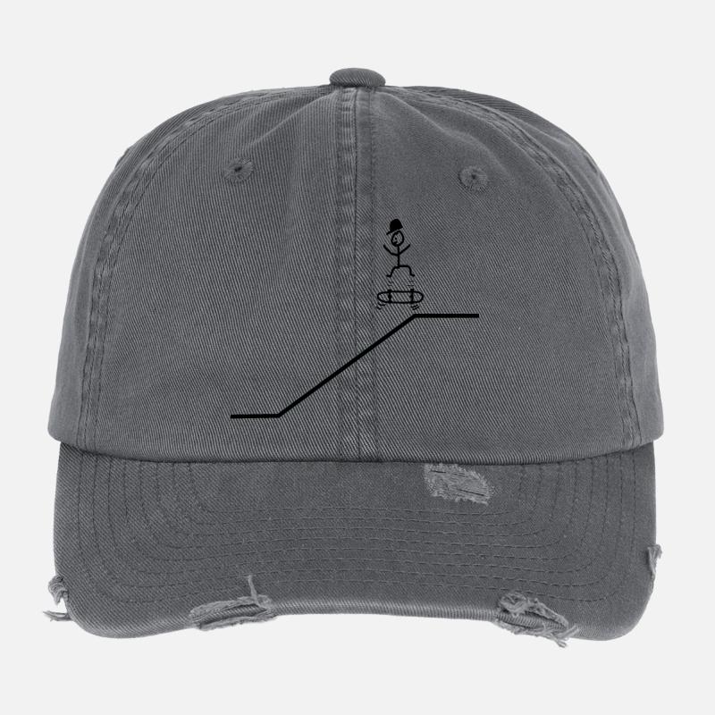 Skateboard Kickflip Junge Cap Cool Flexfit Vintage Destroyed Cap