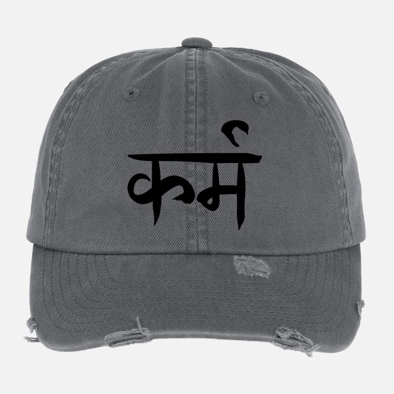 Karma sanskrit Casquette vintage effet usé Flexfit