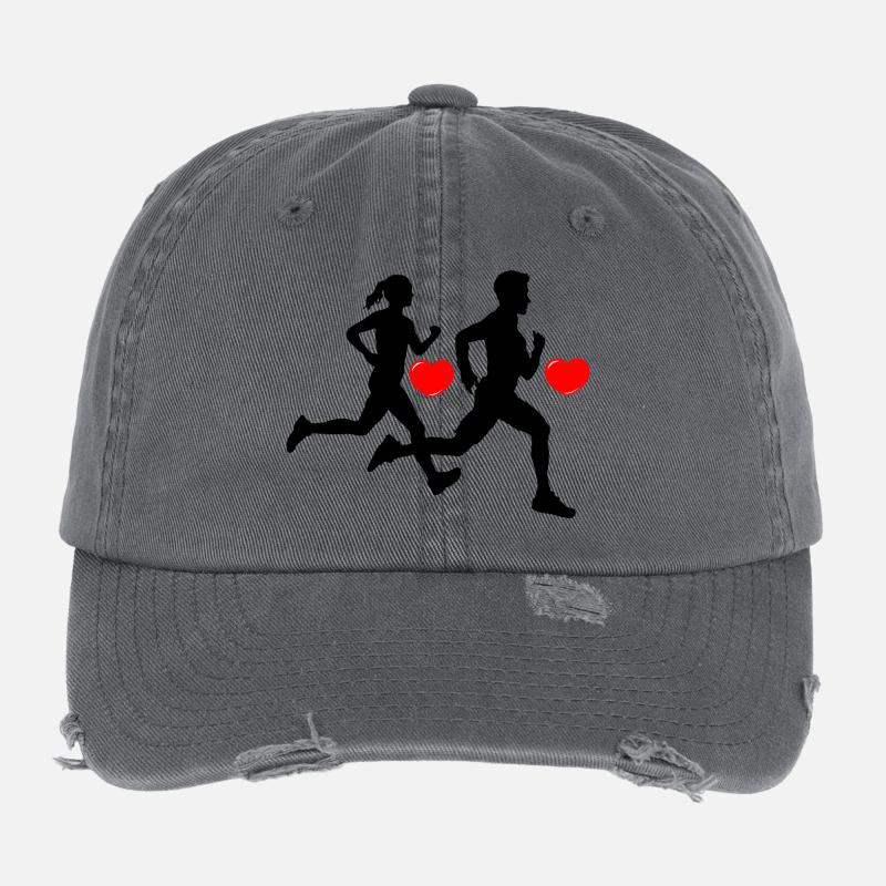 Courir ensemble Casquette vintage effet usé Flexfit