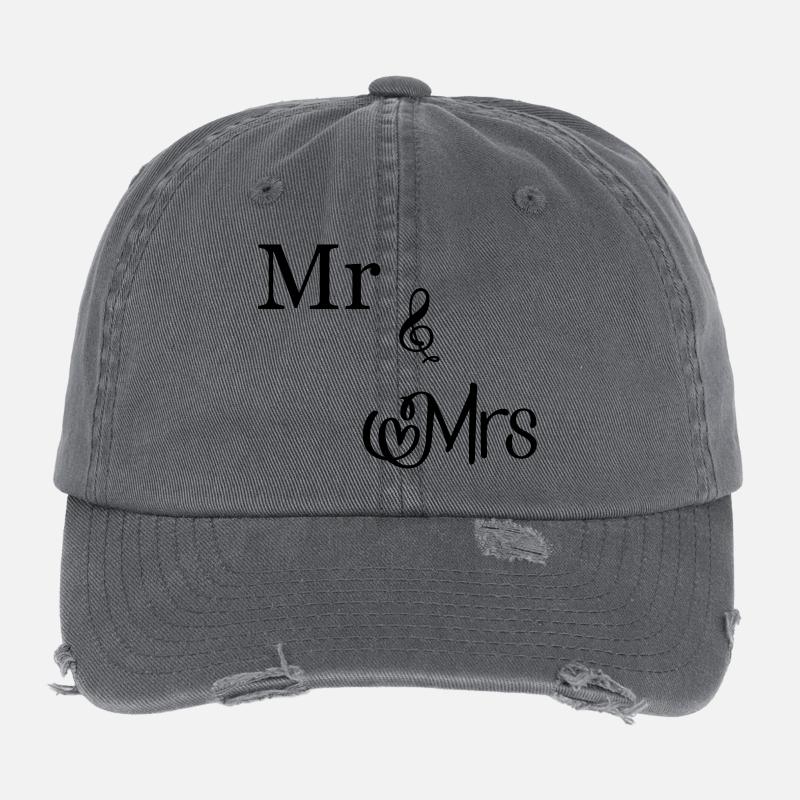 Mr and Mrs Flexfit Vintage Destroyed Cap