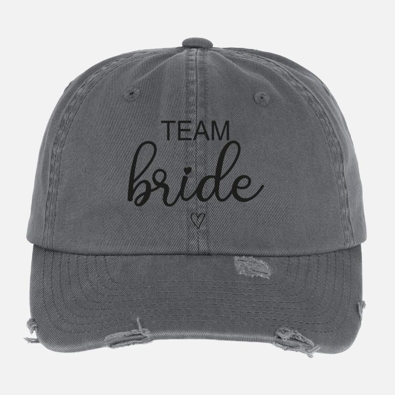 Team Bride Flexfit Vintage Destroyed Cap