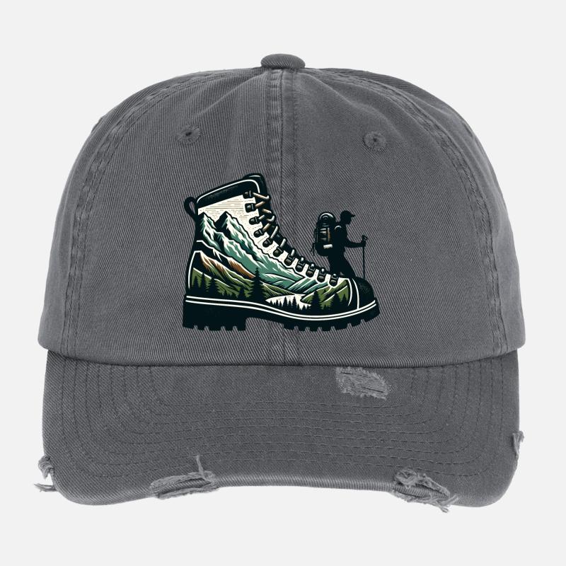 Wanderschuhe Mountain Trekkeur Randonneur Flexfit Vintage Destroyed Cap