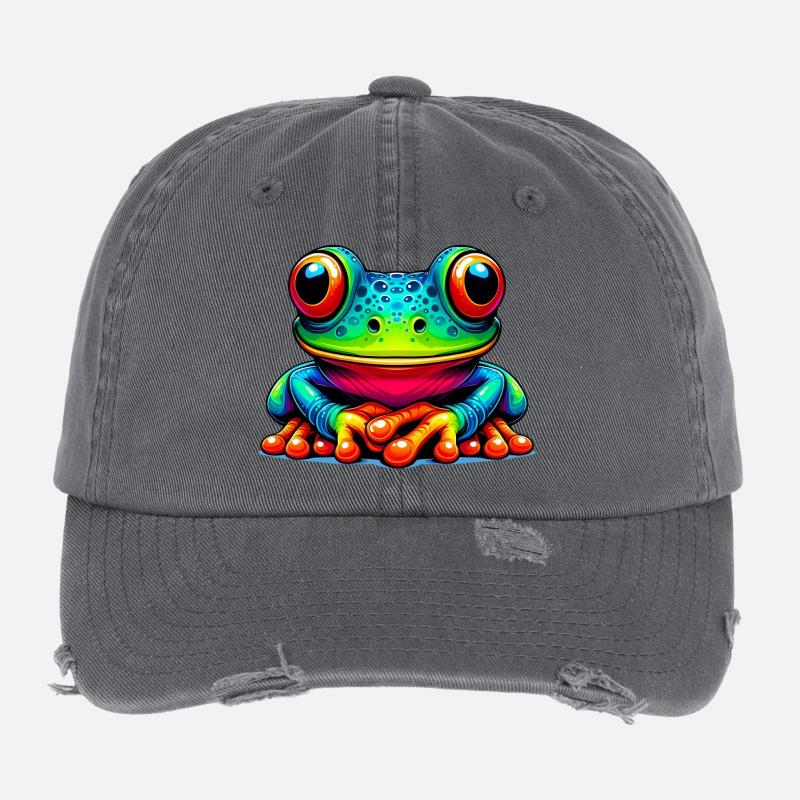 Grenouille Casquette vintage effet usé Flexfit