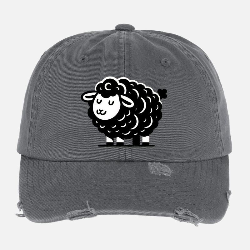 Schwarzes Schaf Flexfit Vintage Destroyed Cap