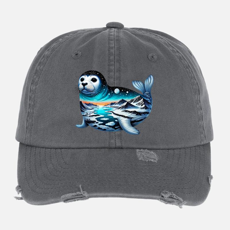 Phoque Casquette vintage effet usé Flexfit
