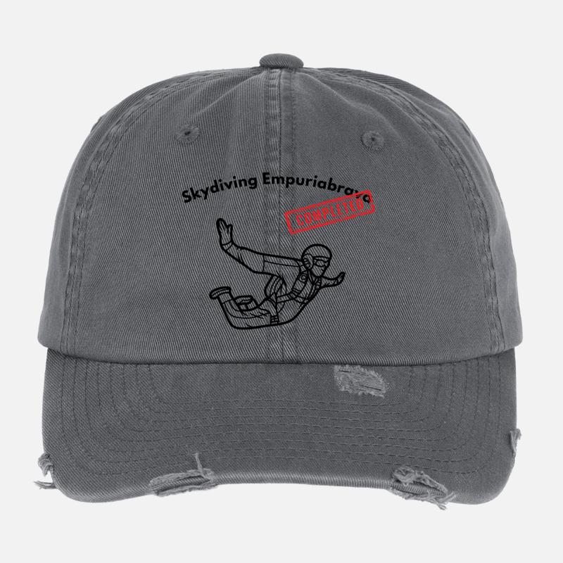 Skydiving Empuriabrava completed Flexfit Vintage Destroyed Cap