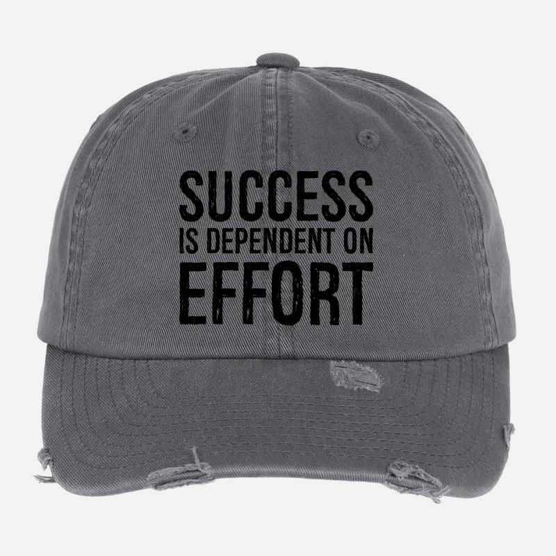 success is dependent on effort Flexfit Vintage Destroyed Cap