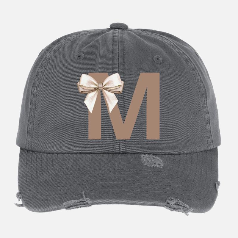 Buchstabe M Knoten Flexfit Vintage Destroyed Cap