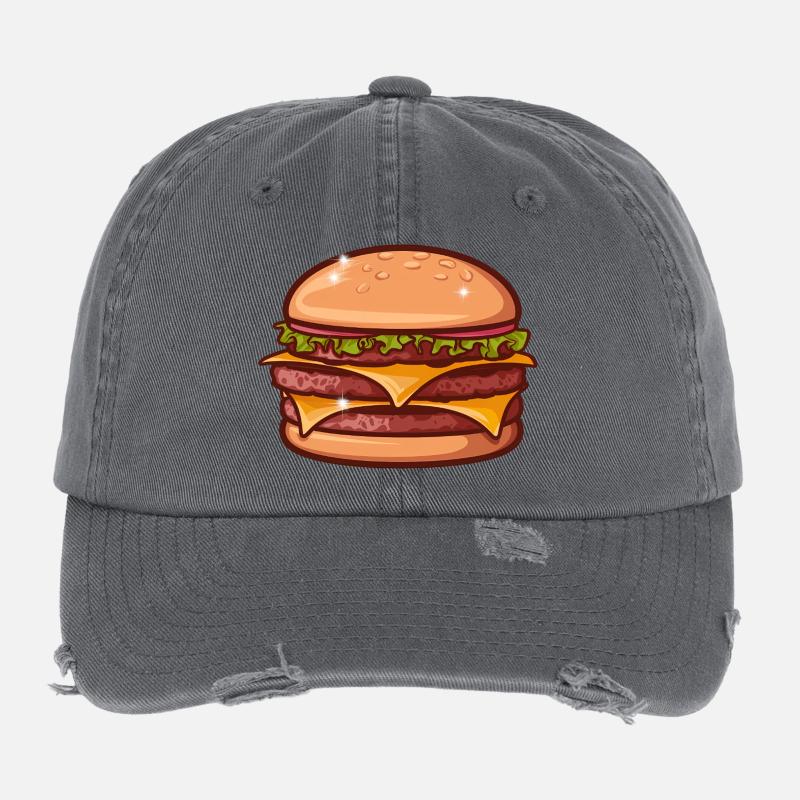 Saftiger Cheeseburger Flexfit Vintage Destroyed Cap
