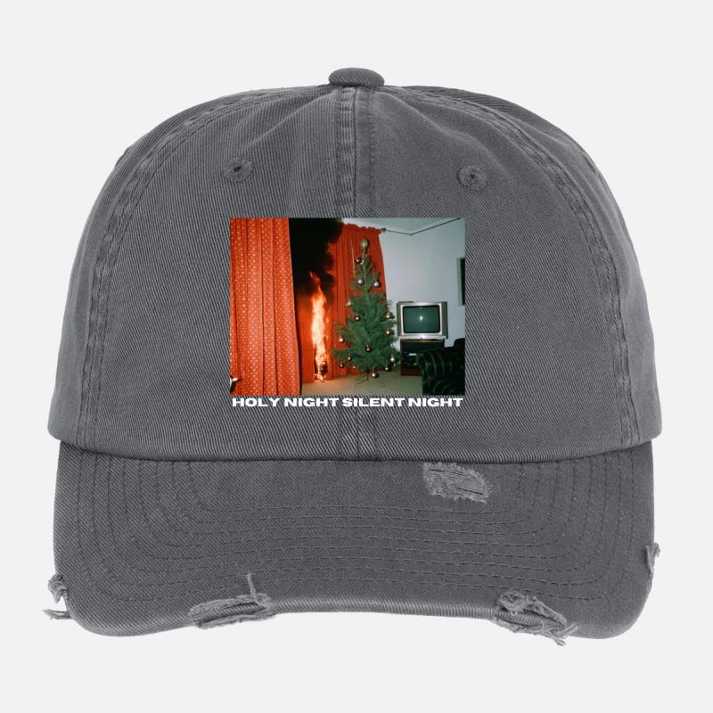 Sainte Nuit avec une différence - Noël chaotique Casquette vintage effet usé Flexfit