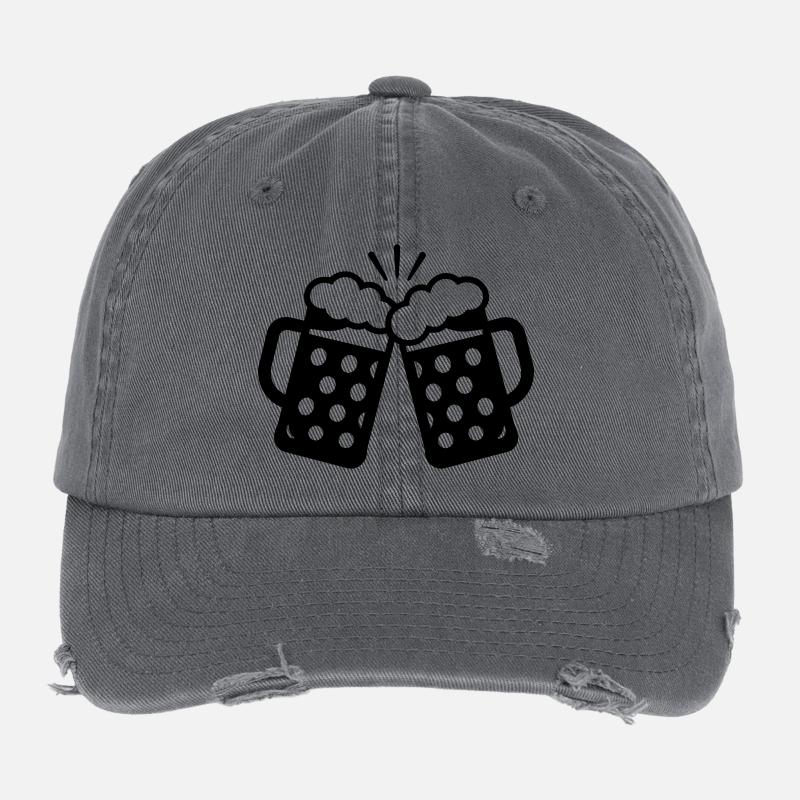 Prosit! - Flexfit Vintage Destroyed Cap - Dunkelgrau