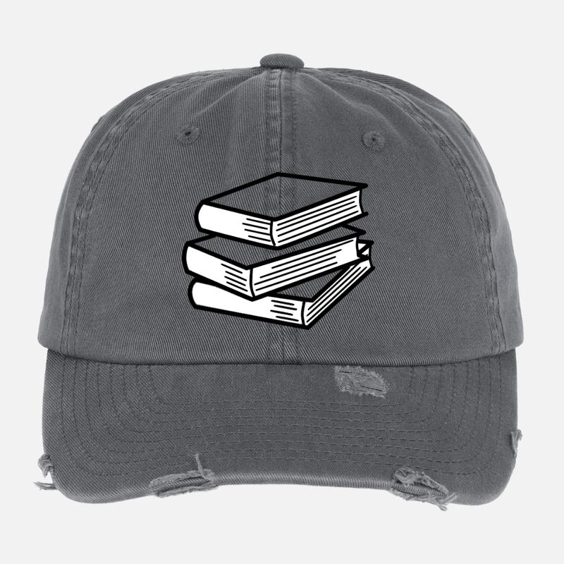 Pile de livres Casquette vintage effet usé Flexfit
