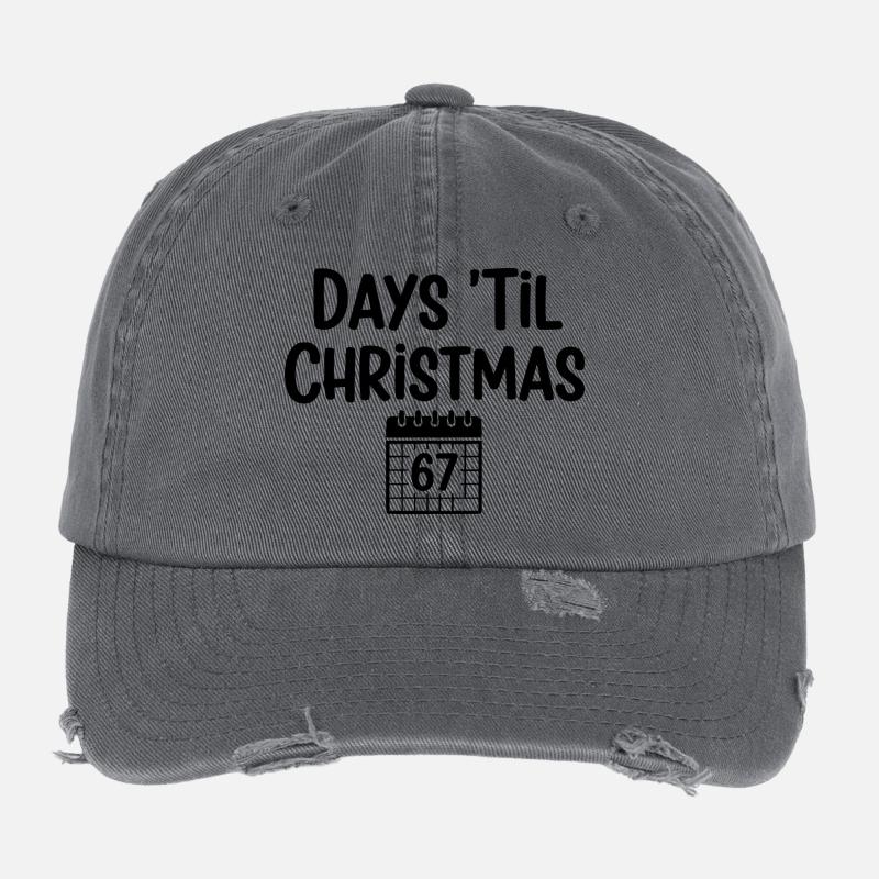 Days 'Til Christmas 67 Flexfit Vintage Destroyed Cap