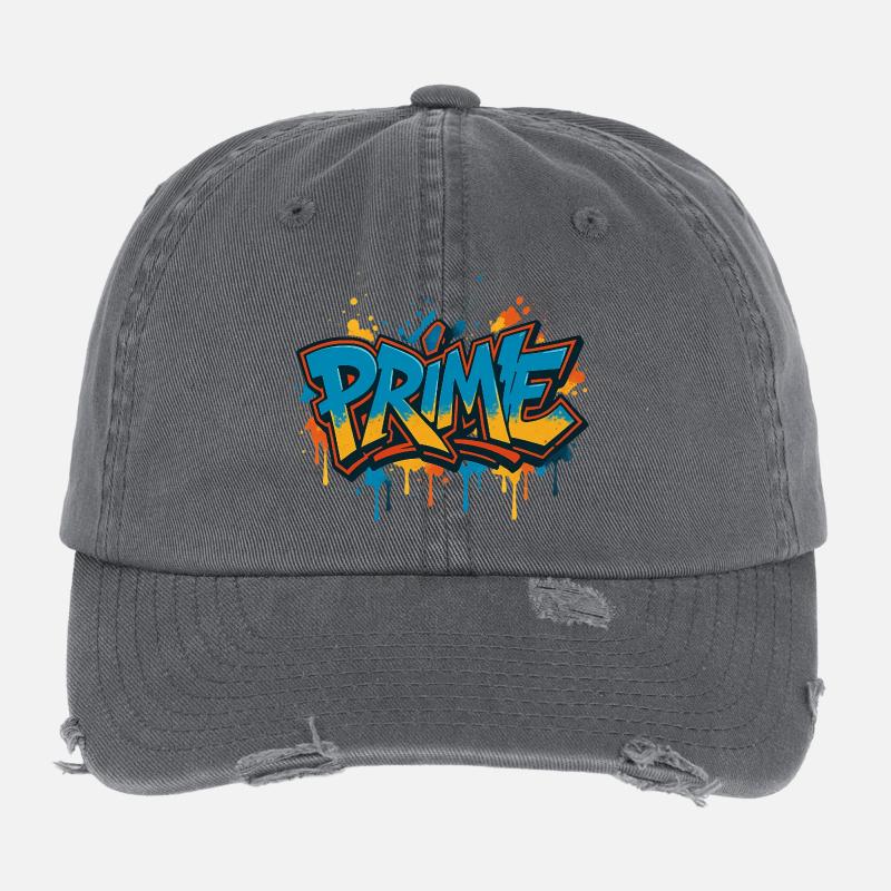 Prime Graffiti Neon Splash Casquette vintage effet usé Flexfit