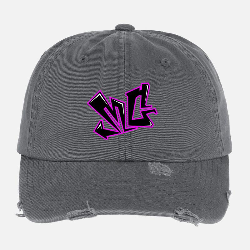 MC Graffiti – Pinker Street-Art Flexfit Vintage Destroyed Cap