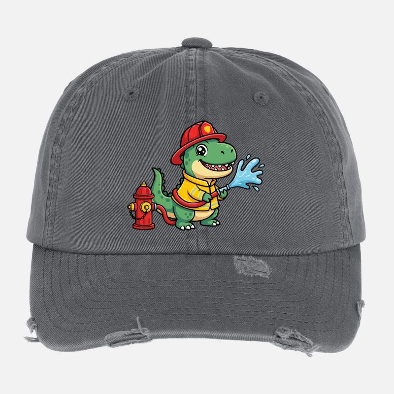 Dino Pompier Héros Casquette vintage effet usé Flexfit